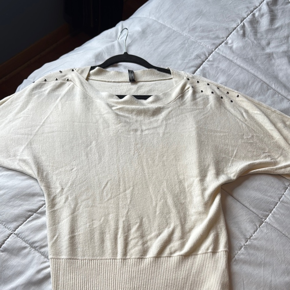 Massini Cream Knit Top Women's Top Sweater